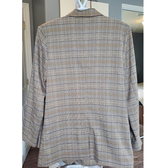 BB Dakota Heather's Plaid Boyfriend Blazer - XS - Picture 3 of 11